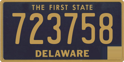 DE license plate 723758