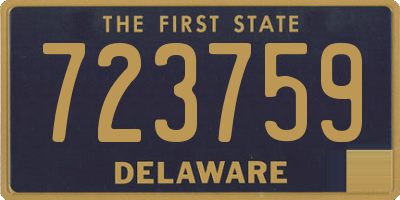 DE license plate 723759