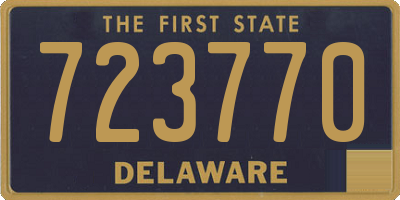 DE license plate 723770