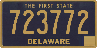 DE license plate 723772