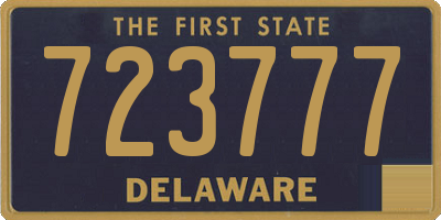 DE license plate 723777