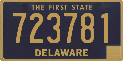 DE license plate 723781