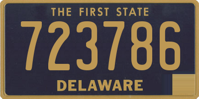 DE license plate 723786