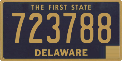 DE license plate 723788