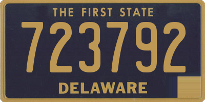 DE license plate 723792
