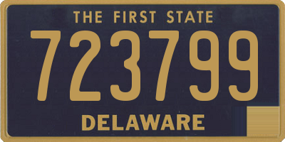 DE license plate 723799
