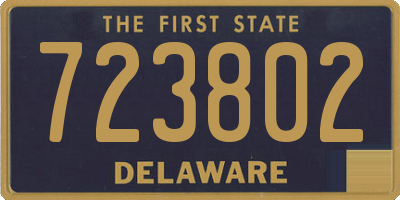 DE license plate 723802