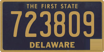 DE license plate 723809
