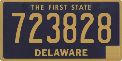 DE license plate 723828