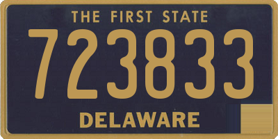 DE license plate 723833