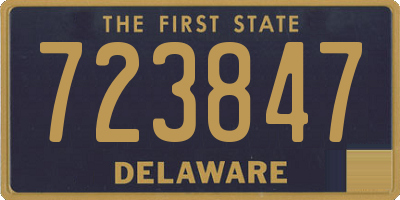 DE license plate 723847