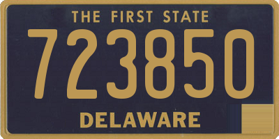DE license plate 723850