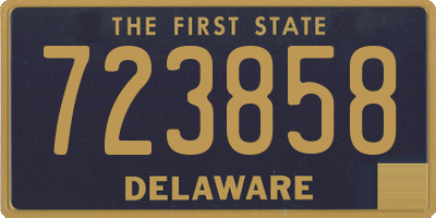 DE license plate 723858
