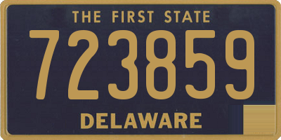 DE license plate 723859