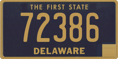 DE license plate 72386