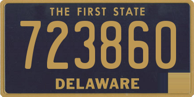 DE license plate 723860