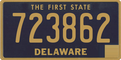 DE license plate 723862