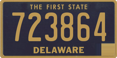 DE license plate 723864