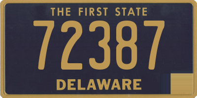 DE license plate 72387