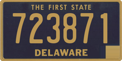 DE license plate 723871