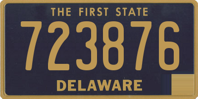 DE license plate 723876