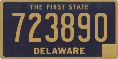 DE license plate 723890