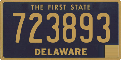 DE license plate 723893