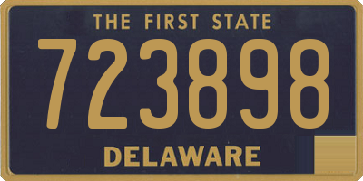 DE license plate 723898