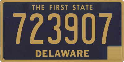 DE license plate 723907