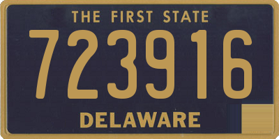 DE license plate 723916