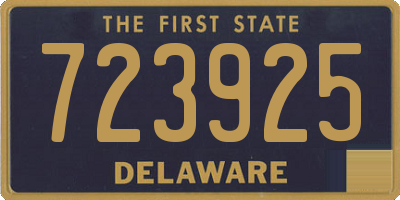 DE license plate 723925