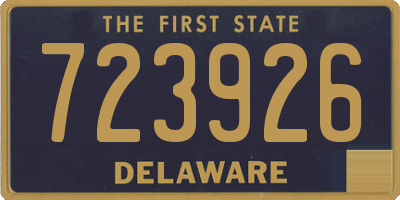 DE license plate 723926