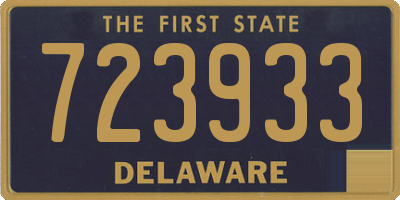 DE license plate 723933