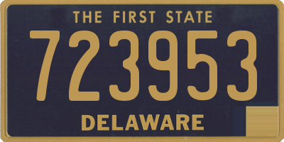 DE license plate 723953