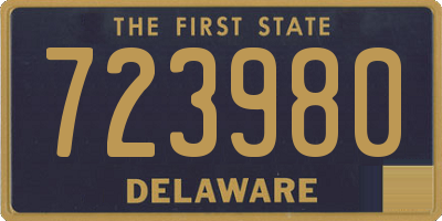 DE license plate 723980