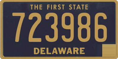 DE license plate 723986