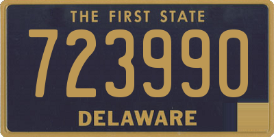 DE license plate 723990