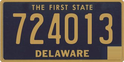 DE license plate 724013