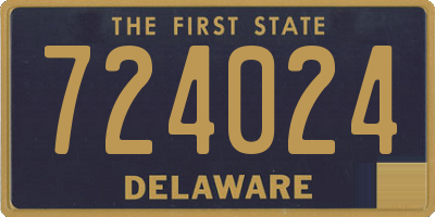 DE license plate 724024