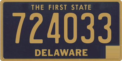 DE license plate 724033