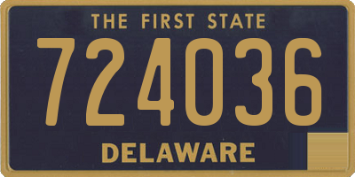 DE license plate 724036
