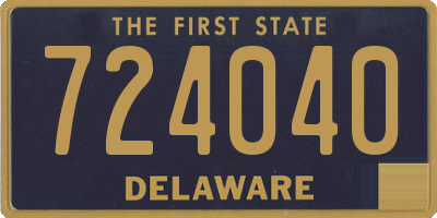 DE license plate 724040