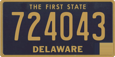 DE license plate 724043