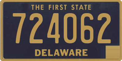 DE license plate 724062