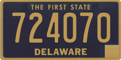 DE license plate 724070