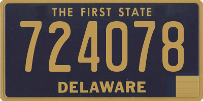 DE license plate 724078