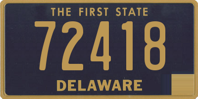 DE license plate 72418
