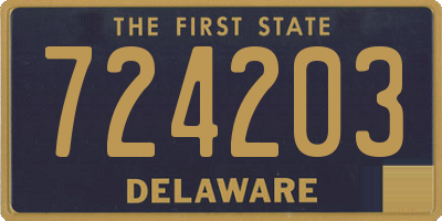 DE license plate 724203