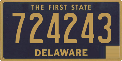 DE license plate 724243