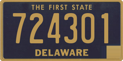 DE license plate 724301